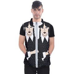 Wednesday Addams Men s Puffer Vest by Fundigitalart234