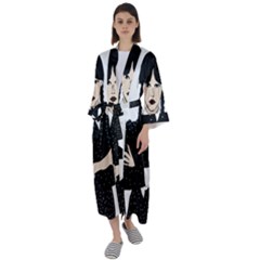 Wednesday Addams Maxi Satin Kimono by Fundigitalart234