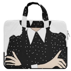 Wednesday Addams Macbook Pro 13  Double Pocket Laptop Bag by Fundigitalart234