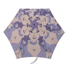 Futuristic Woman Mini Folding Umbrellas by Fundigitalart234