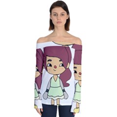 Toca Life Self Made Character  Off Shoulder Long Sleeve Top