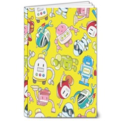 Robot Pattern Lego 8  X 10  Softcover Notebook