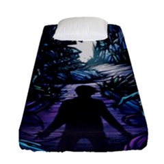 Horror Psychedelic Art Fitted Sheet (single Size) by Cowasu