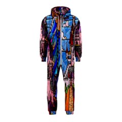 Beauty Stained Glass Castle Building Hooded Jumpsuit (kids) by Cowasu