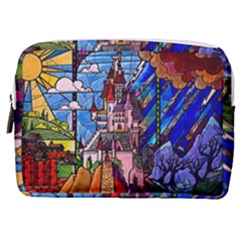 Beauty Stained Glass Castle Building Make Up Pouch (medium) by Cowasu
