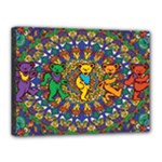 Grateful Dead Pattern Canvas 16  x 12  (Stretched)