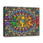 Grateful Dead Pattern Deluxe Canvas 20  x 16  (Stretched)