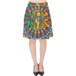 Grateful Dead Pattern Velvet High Waist Skirt