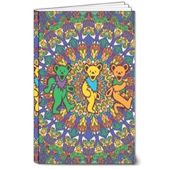 Grateful Dead Pattern 8  X 10  Softcover Notebook