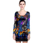 The Game Monster Stained Glass Long Sleeve Bodycon Dress