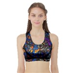 The Game Monster Stained Glass Sports Bra with Border