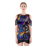 The Game Monster Stained Glass Shoulder Cutout One Piece Dress