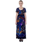 The Game Monster Stained Glass High Waist Short Sleeve Maxi Dress