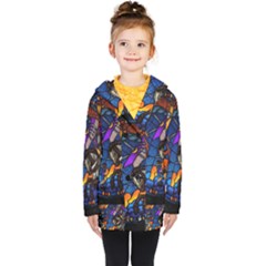 The Game Monster Stained Glass Kids  Double Breasted Button Coat by Cowasu