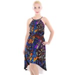 The Game Monster Stained Glass High-Low Halter Chiffon Dress 