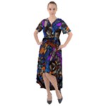 The Game Monster Stained Glass Front Wrap High Low Dress