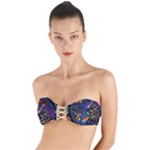 The Game Monster Stained Glass Twist Bandeau Bikini Top