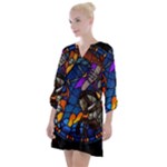 The Game Monster Stained Glass Open Neck Shift Dress