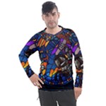 The Game Monster Stained Glass Men s Pique Long Sleeve Tee