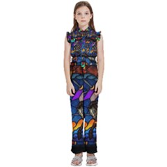 The Game Monster Stained Glass Kids  Sleeveless Ruffle Edge Band Collar Chiffon One Piece by Cowasu