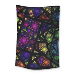 Stained Glass Crystal Art Small Tapestry by Cowasu