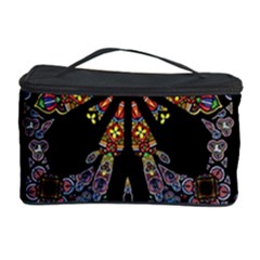 Skull Death Mosaic Artwork Stained Glass Cosmetic Storage Case by Cowasu