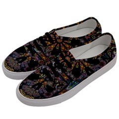 Skull Death Mosaic Artwork Stained Glass Men s Classic Low Top Sneakers by Cowasu