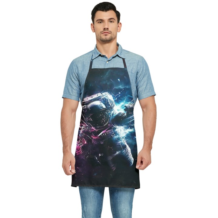 Psychedelic Astronaut Trippy Space Art Kitchen Apron