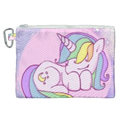 Unicorn Stitch Canvas Cosmetic Bag (xl)