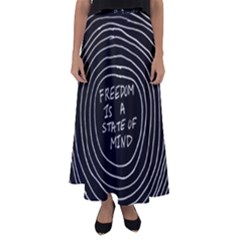 Psychedelic Art Freedom Is A State Of Mind Trippy Quotes Flared Maxi Skirt