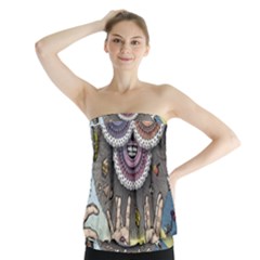 Vintage Trippy Aesthetic Psychedelic 70s Aesthetic Strapless Top by Bangk1t