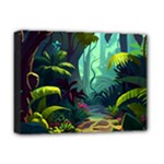 Rainforest Jungle Cartoon Animation Background Deluxe Canvas 16  x 12  (Stretched) 