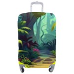 Rainforest Jungle Cartoon Animation Background Luggage Cover (Medium)
