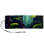 Rainforest Jungle Cartoon Animation Background Roll Up Canvas Pencil Holder (M)