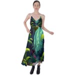 Rainforest Jungle Cartoon Animation Background Tie Back Maxi Dress
