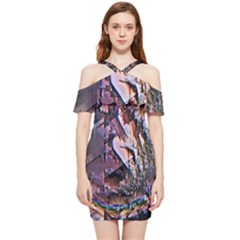 Prismatic Pride Shoulder Frill Bodycon Summer Dress by MRNStudios
