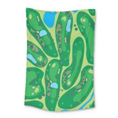Golf Course Par Golf Course Green Small Tapestry by Cowasu