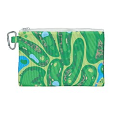 Golf Course Par Golf Course Green Canvas Cosmetic Bag (large) by Cowasu