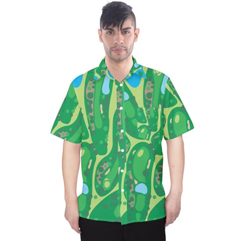 Golf Course Par Golf Course Green Men s Hawaii Shirt by Cowasu