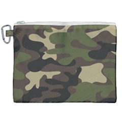 Texture Military Camouflage Repeats Seamless Army Green Hunting Canvas Cosmetic Bag (xxl)