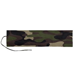 Texture Military Camouflage Repeats Seamless Army Green Hunting Roll Up Canvas Pencil Holder (l) by Cowasu