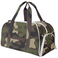 Texture Military Camouflage Repeats Seamless Army Green Hunting Burner Gym Duffel Bag by Cowasu