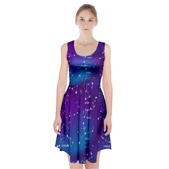 Realistic Night Sky With Constellations Racerback Midi Dress by Cowasu