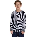 Animal Cute Pattern Art Zebra Kids  Long Sleeve Jersey