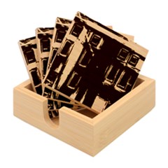 Architecture City Homes Window Bamboo Coaster Set by Amaryn4rt