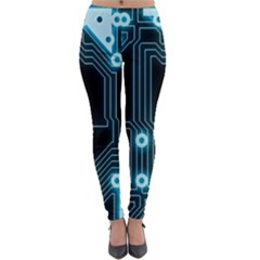 A Completely Seamless Background Design Circuitry Lightweight Velour Leggings by Amaryn4rt