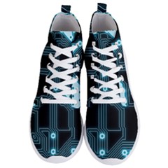 A Completely Seamless Background Design Circuitry Men s Lightweight High Top Sneakers by Amaryn4rt