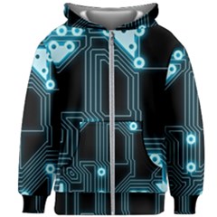 A Completely Seamless Background Design Circuitry Kids  Zipper Hoodie Without Drawstring by Amaryn4rt