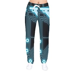 A Completely Seamless Background Design Circuitry Women Velvet Drawstring Pants by Amaryn4rt