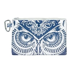 Owl Canvas Cosmetic Bag (large) by Amaryn4rt